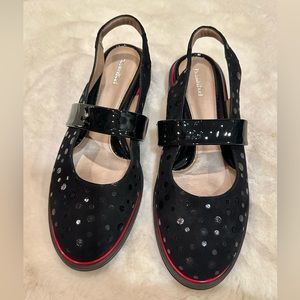 BeautiFeel Gail Suede Slingback Polka Dot Sandals EU 40